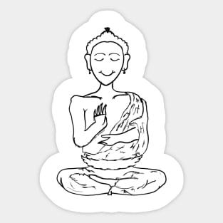Happy Monk Sticker